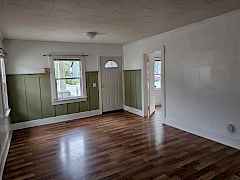 Dining area across living room