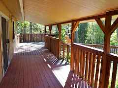 Rear covered deck